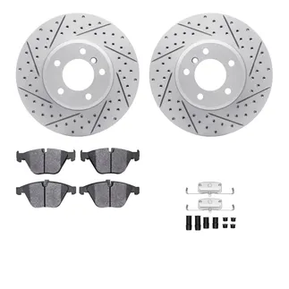 R1 Concepts WBUH1-31246 Brake Rotors - Carbon Coated - D/S W/ Optimum Oe Pads & Hdw